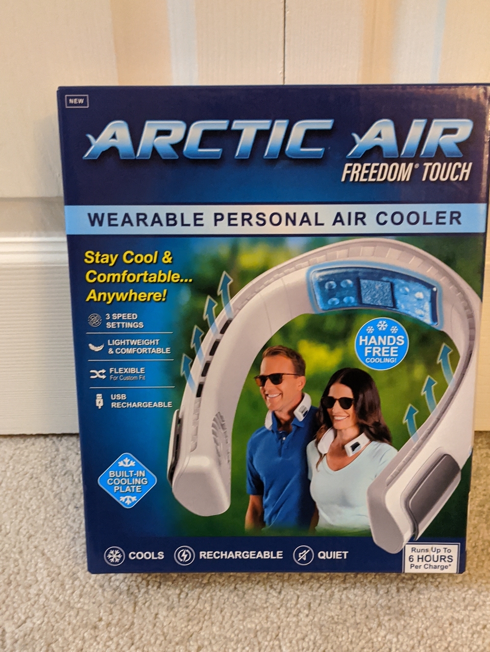 Arctic Air Freedom Touch Wearable Personal Air Cooler ( Fan)  - White
